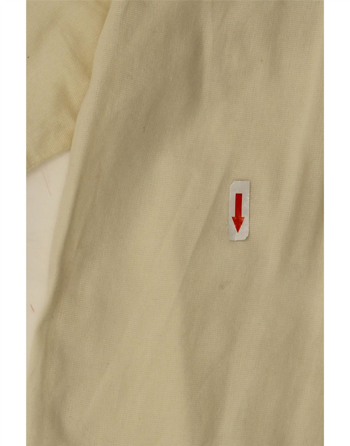 Camisa feminina Murphy & Nye Reino Unido 16 grande algodão bege