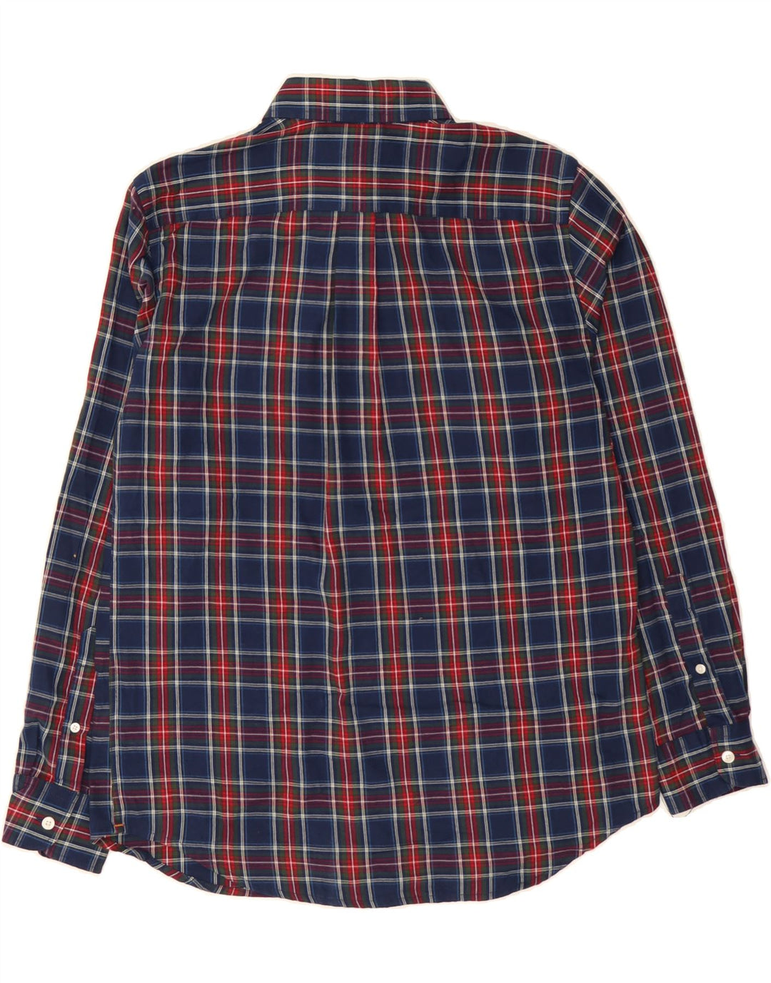 DOCKERS Mens Shirt Small Navy Blue Check Cotton Vintage Dockers and Second-Hand Dockers from Messina Hembry 