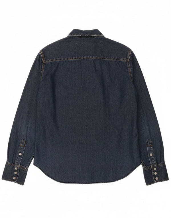 Camisa jeans feminina Calvin Klein Jeans 18 XL azul marinho algodão