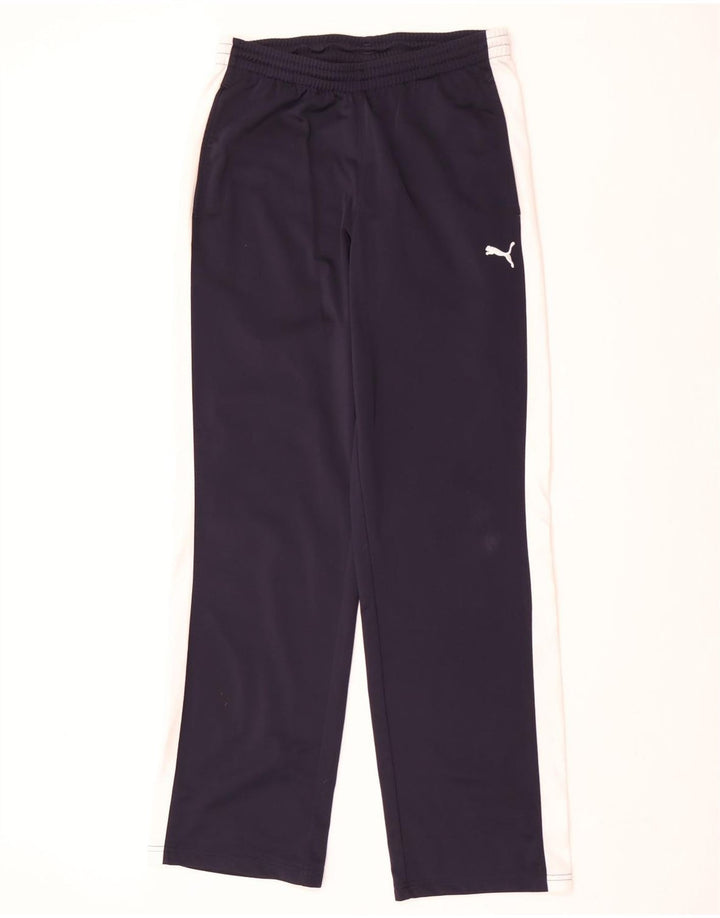 Calça de treino masculina Puma médio azul marinho colorblock poliéster