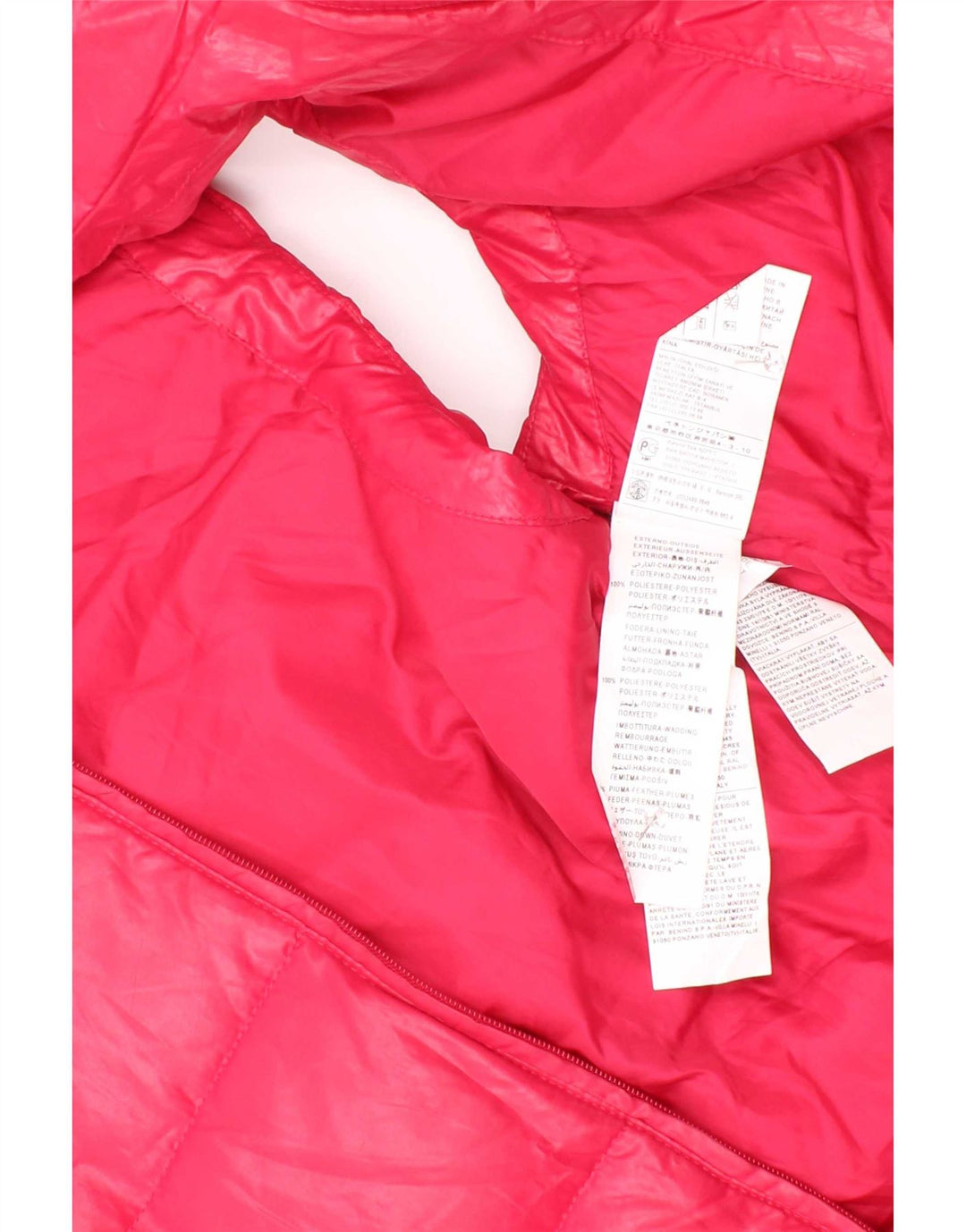 Colete acolchoado Benetton para meninas 8-9 anos grande poliéster rosa