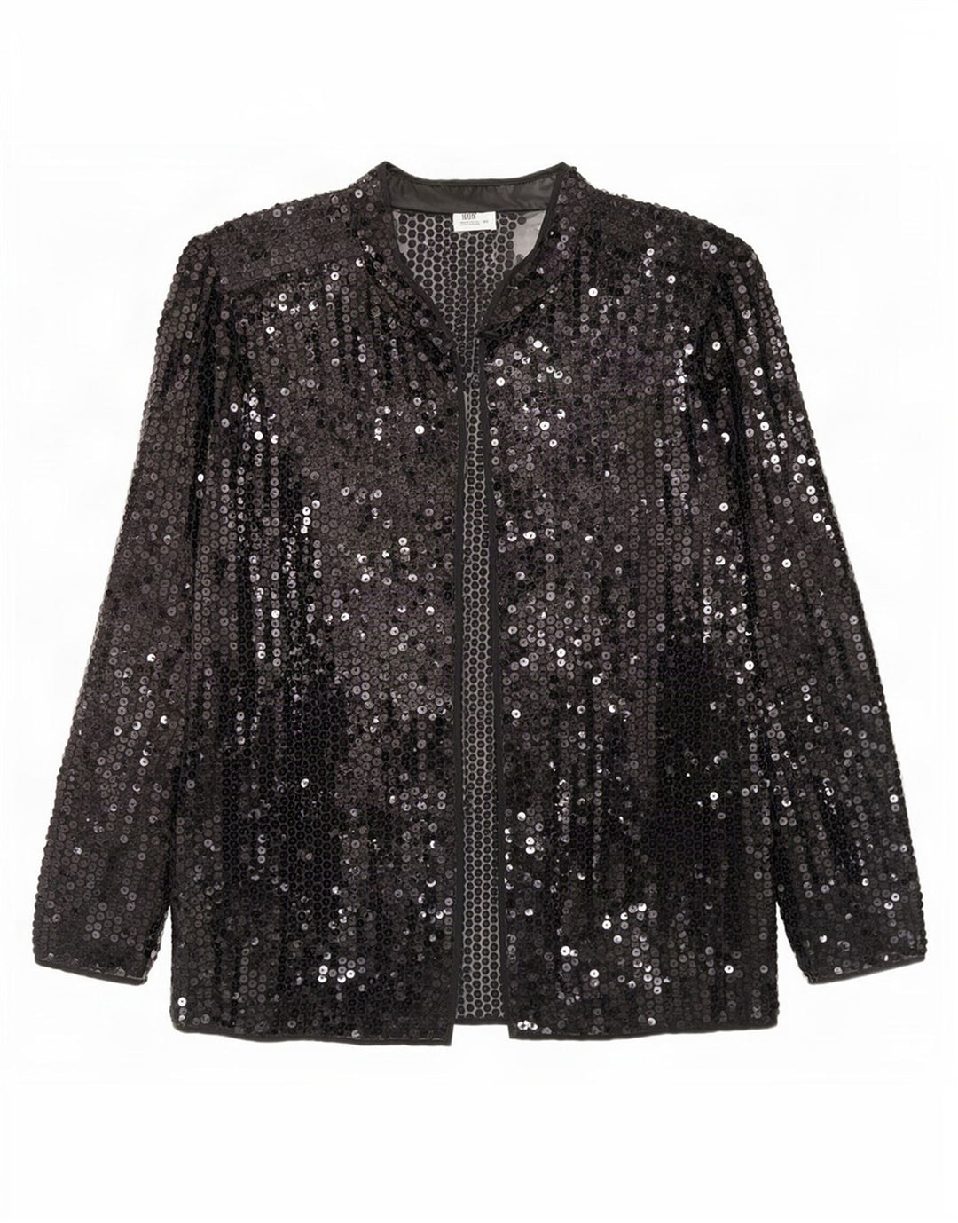 Del Mod Cardigan feminino transparente com lantejoulas EU 42 poliéster preto grande