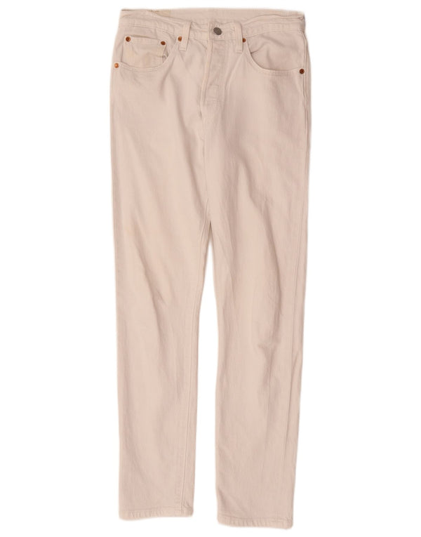 Levi's Boys 501 Straight Jeans 13-14 Anos W26 L30 Algodão Branco