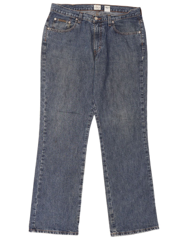 Calça jeans reta masculina Calvin Klein W34 L31 algodão azul