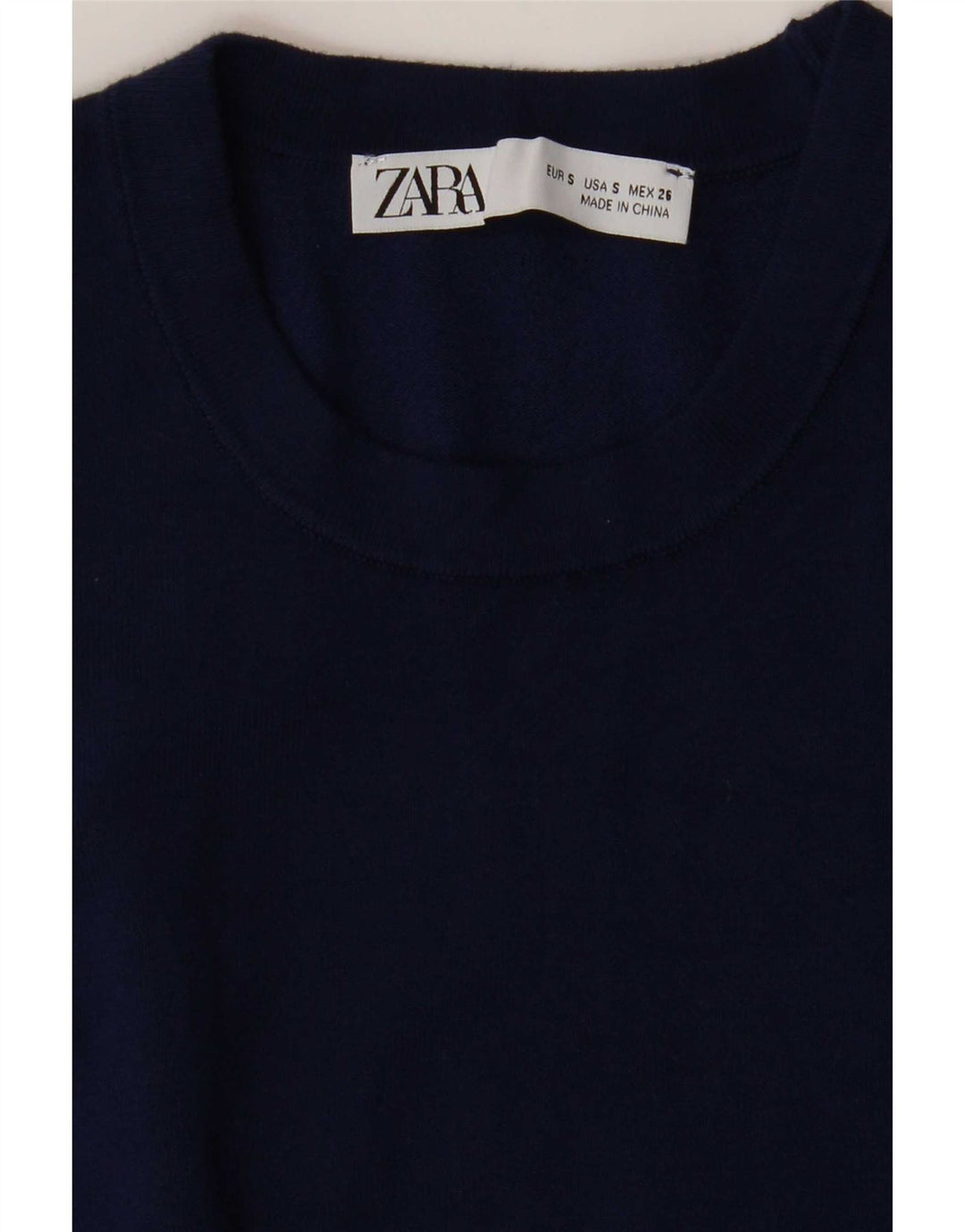 Zara Womens Vest Tank Top UK 10 Pequeno Azul Marinho