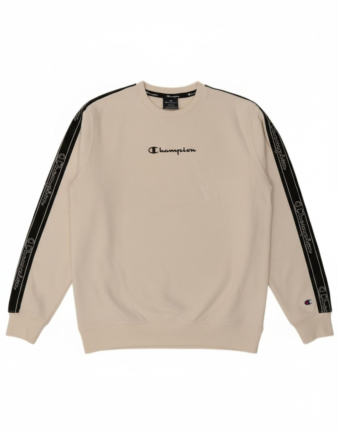 Champion moletom masculino gráfico jumper pequeno algodão colorblock branco
