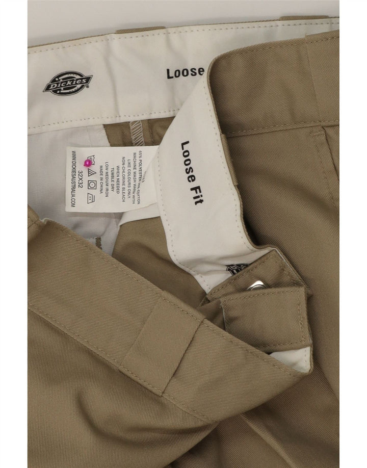 Calça cargo masculina DICKIES Loose Fit W32 L32 poliéster bege