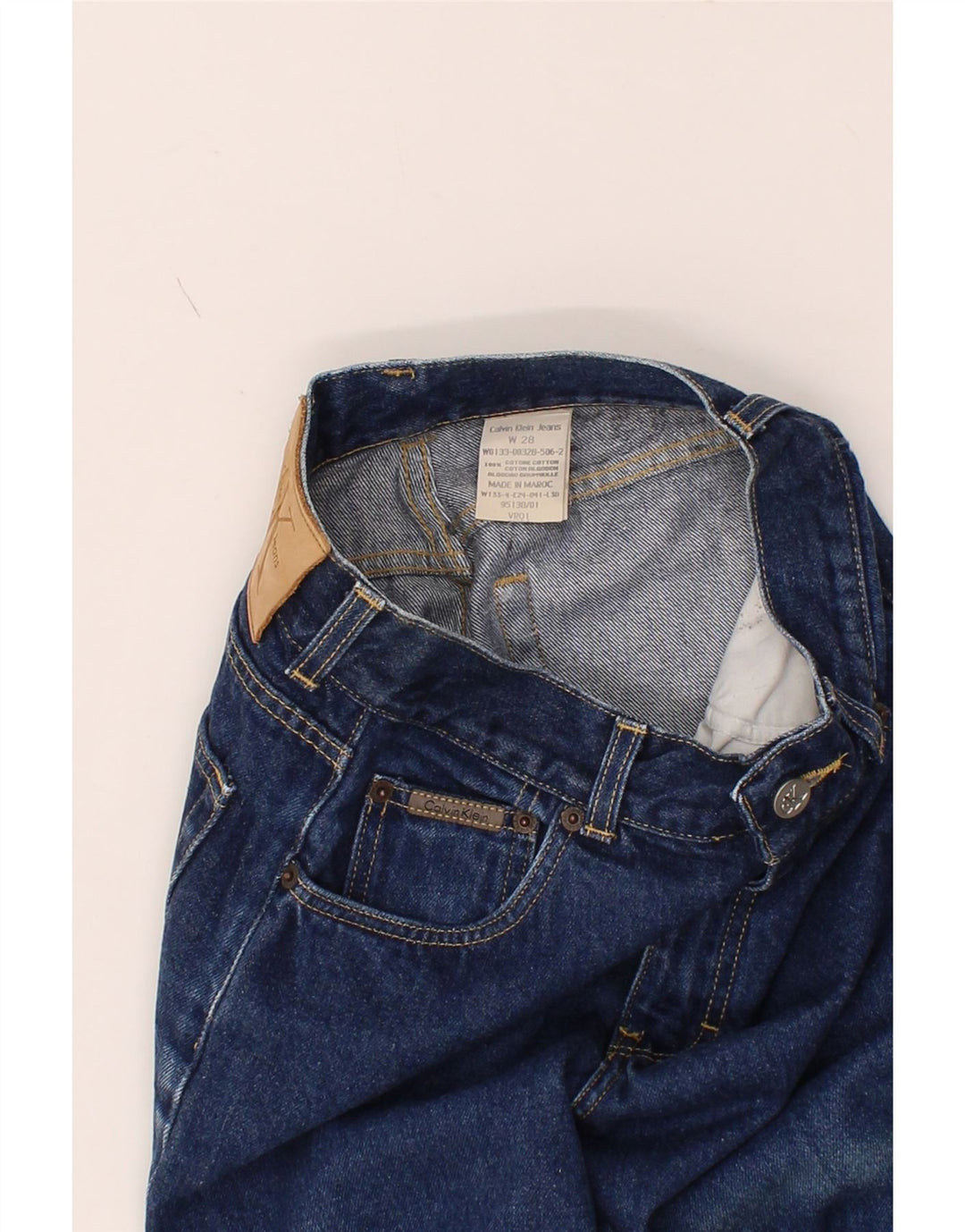CALVIN KLEIN Womens Tapered Jeans W28 L27 Blue Cotton Vintage Calvin Klein and Second-Hand Calvin Klein from Messina Hembry 