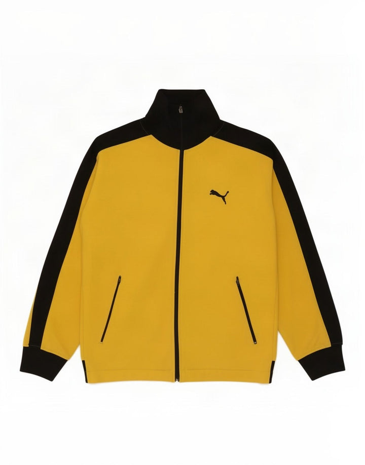 Puma Mens Tracksuit Top Jacket Grande Amarelo Colorblock Poliéster