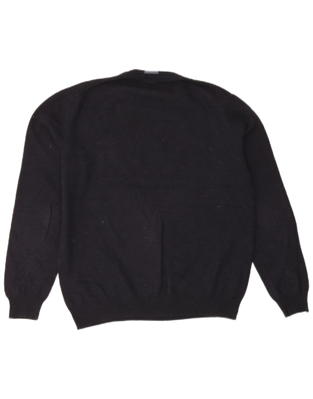 Suéter masculino Hugo Boss com gola redonda, grande lã virgem azul marinho