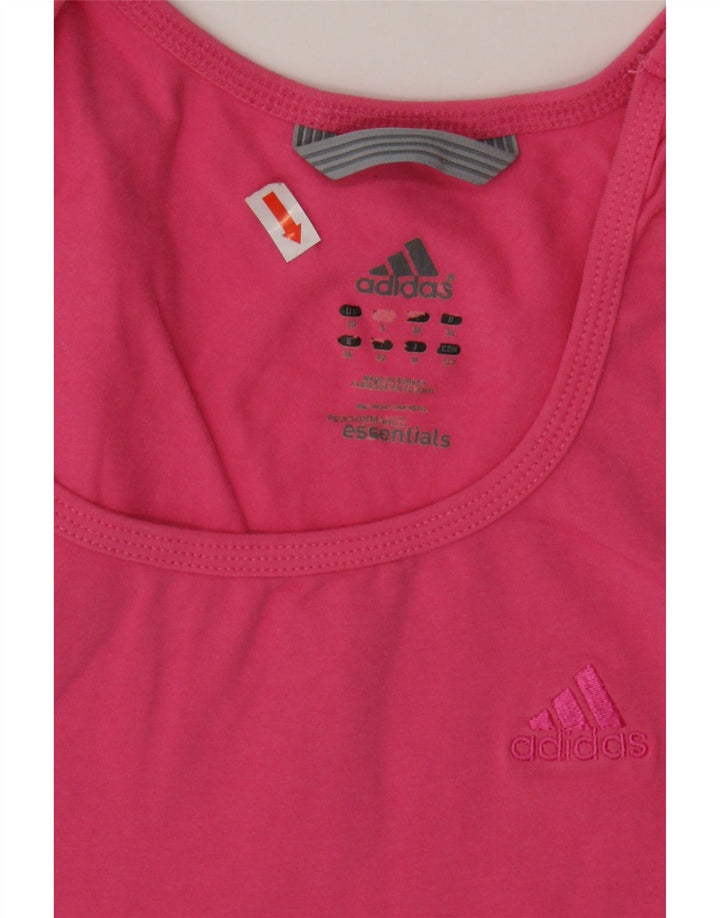 Adidas Womens Vest Top UK 10 Pequeno Rosa