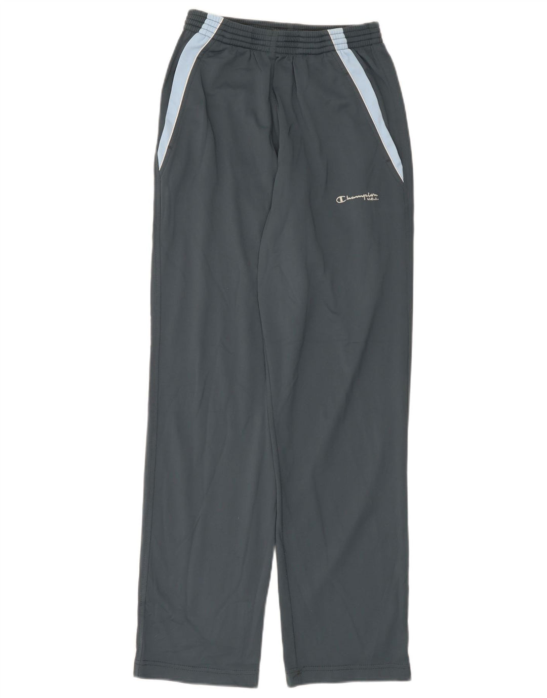 Calça de treino masculina Champion pequena cinza colorblock poliéster