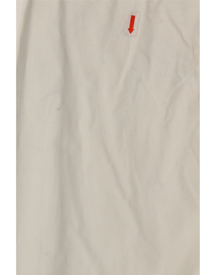 Camisa masculina VINTAGE de algodão branco médio
