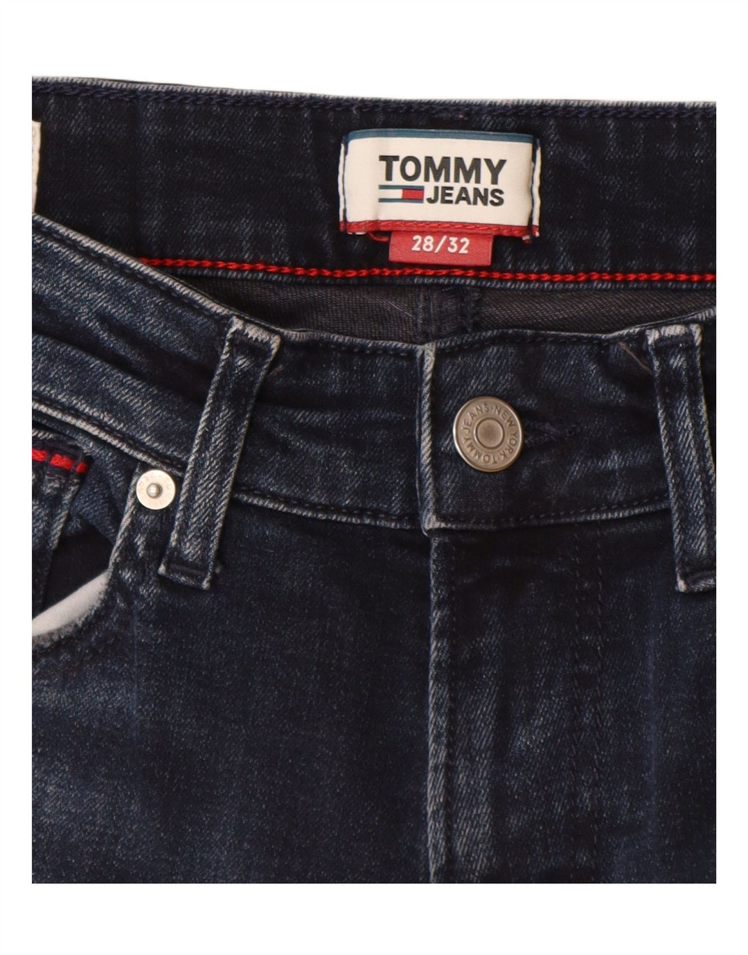 Tommy Hilfiger Jeans Slim Feminino W28 L32 Azul Marinho Algodão