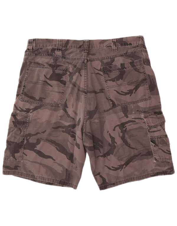 Shorts cargo masculino Wrangler W38 XL cinza camuflado algodão
