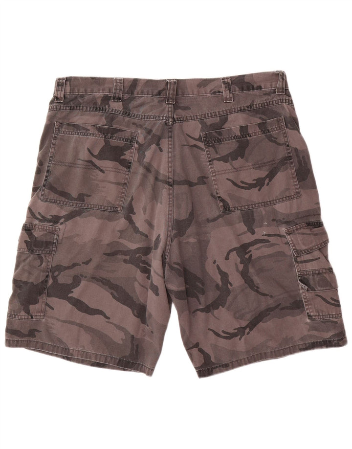 Shorts cargo masculino Wrangler W38 XL cinza camuflado algodão