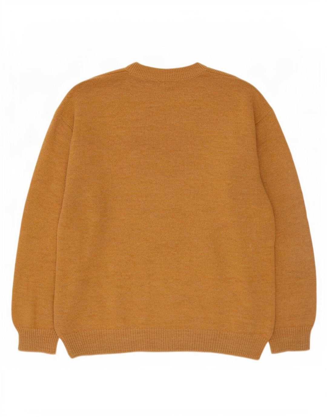 Suéter vintage masculino com gola redonda XL bege