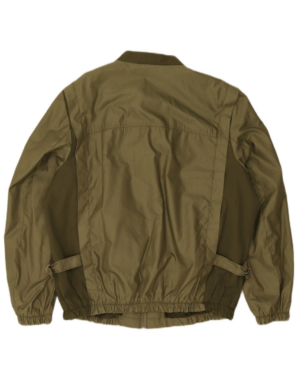 Jaqueta bomber masculina vintage IT 58 3XL poliéster verde