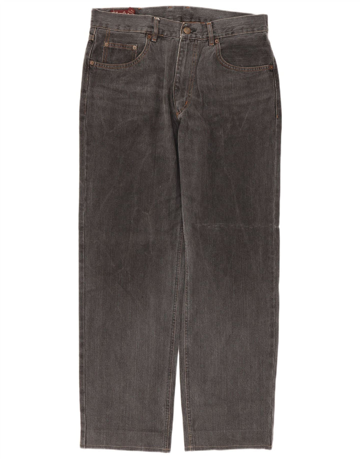 MARLBORO CLASSICS Calça jeans reta masculina W33 L29 algodão cinza