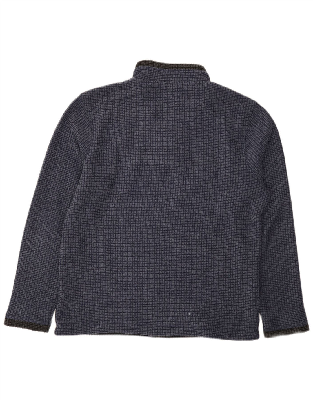 Weird Fish Mens Zip Neck Fleece Jumper Grande Poliéster Azul Marinho