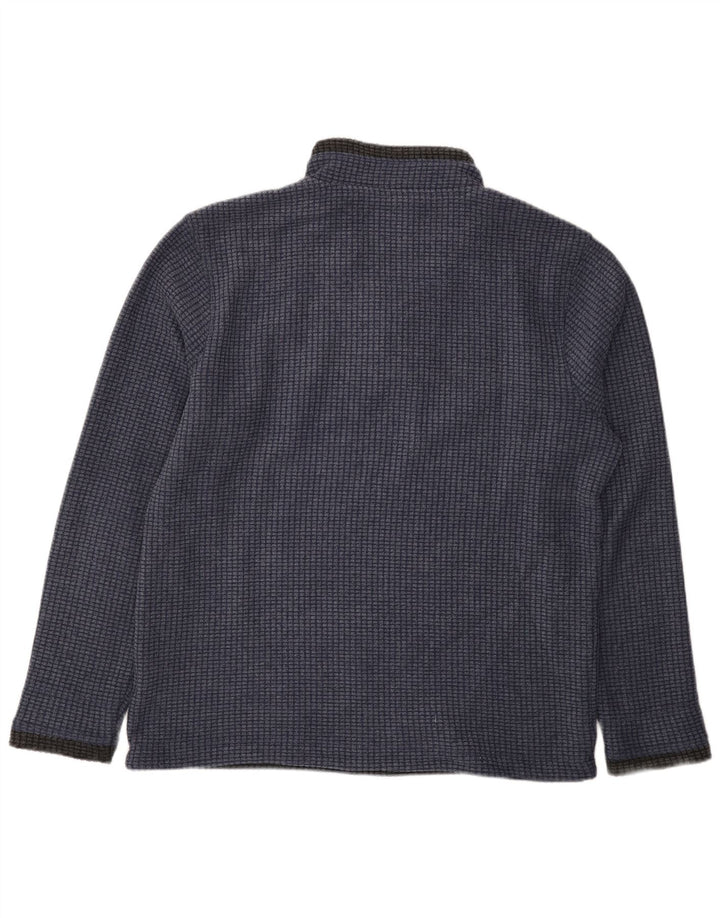 Weird Fish Mens Zip Neck Fleece Jumper Grande Poliéster Azul Marinho