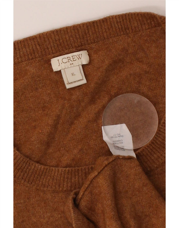 J. CREW Womens Crew Neck Jumper Sweater UK 18 XL Brown Cotton Vintage J. Crew and Second-Hand J. Crew from Messina Hembry 