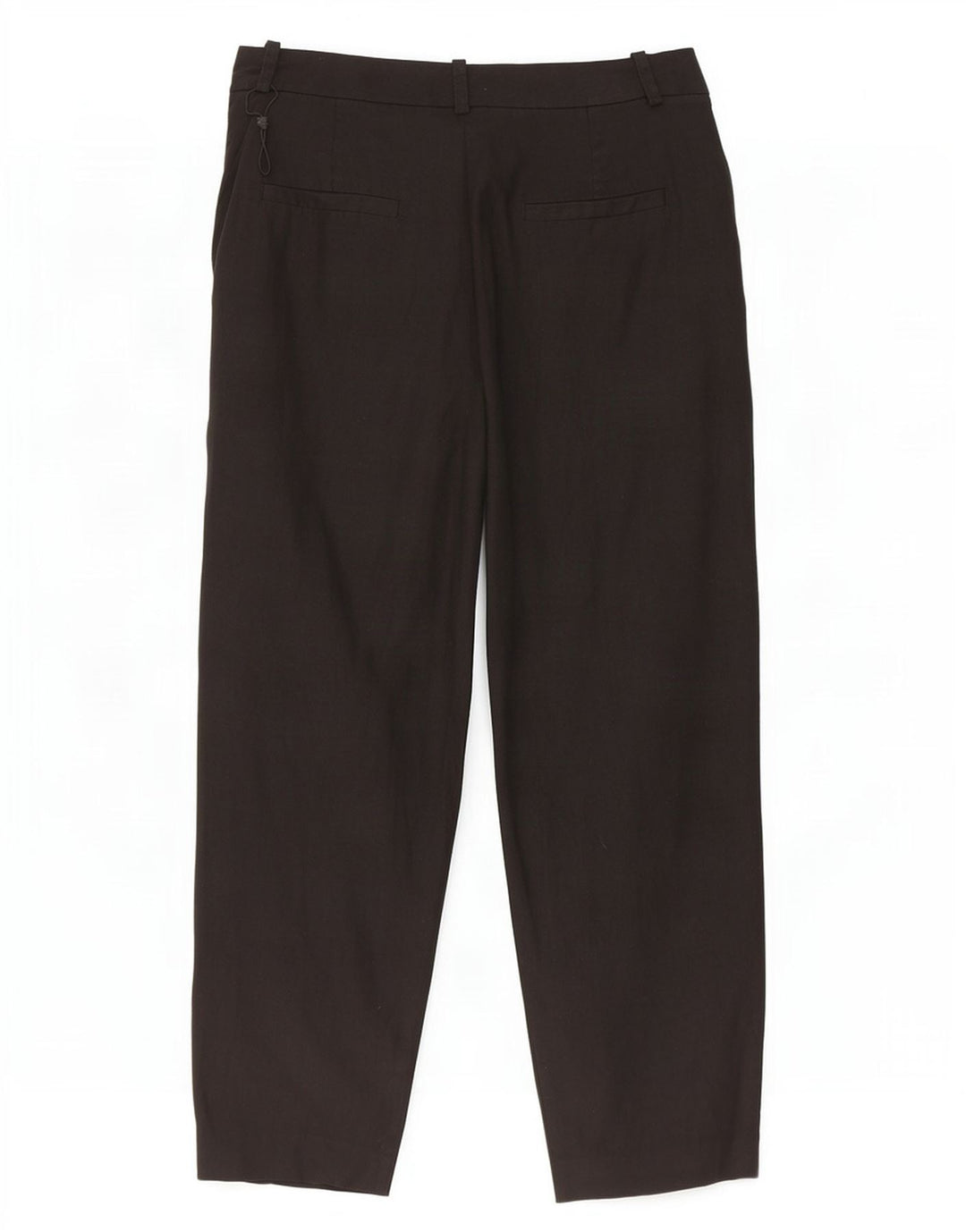 Calça cortada feminina Massimo Dutti EU 40 médio W30 L25 linho preto