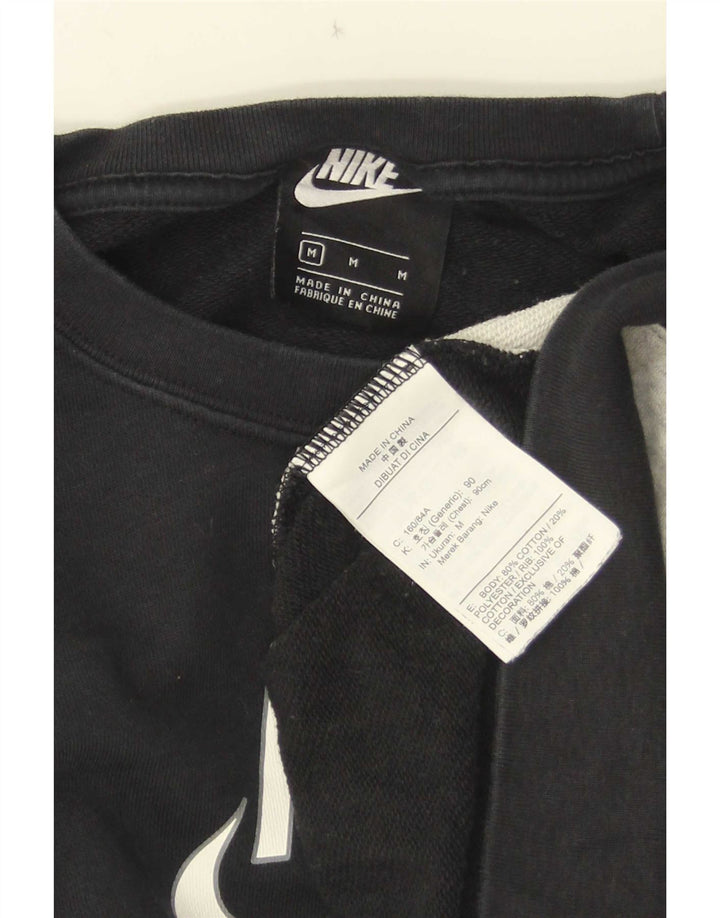 Moletom Nike Feminino Crop Graphic Jumper UK 14 Médio Preto Colourblock