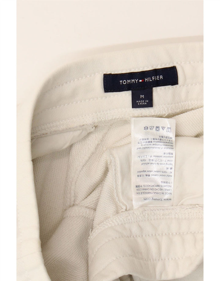 Shorts esportivos masculinos TOMMY HILFIGER algodão branco médio