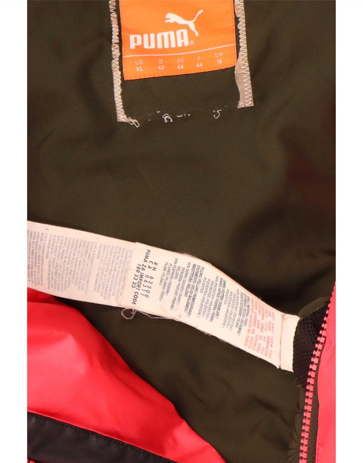 Jaqueta acolchoada com capuz feminina Puma UK 16 grande poliéster vermelho