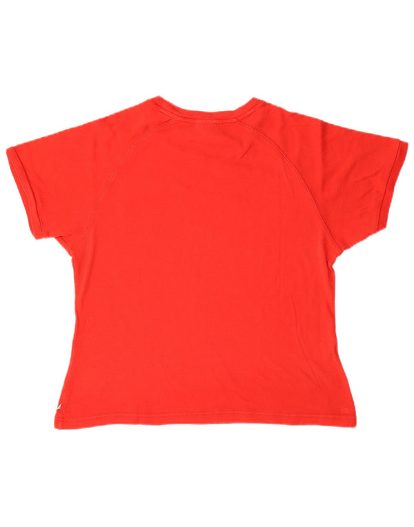 Camiseta Adidas Feminina Crop Top UK 14 Médio Algodão Vermelho