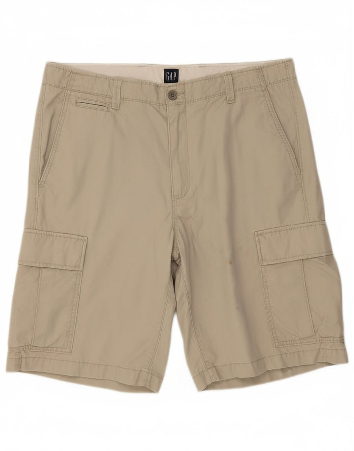 Shorts cargo masculino GAP W36 grande algodão bege