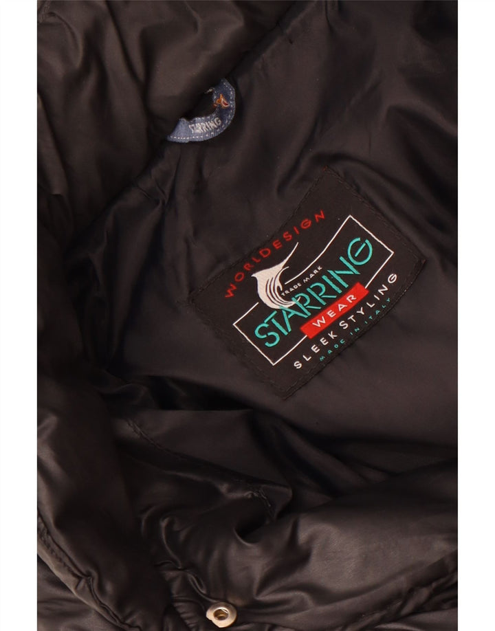 Starring Jaqueta feminina acolchoada com capuz UK 18 XL preta