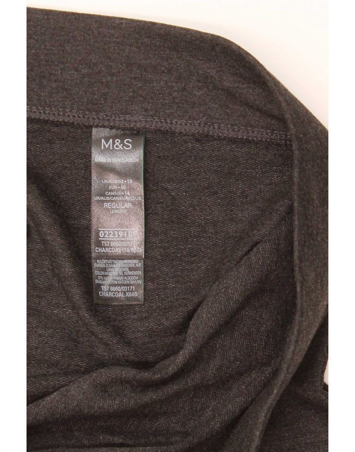 Leggings femininas Marks & Spencer UK 18 XL algodão cinza