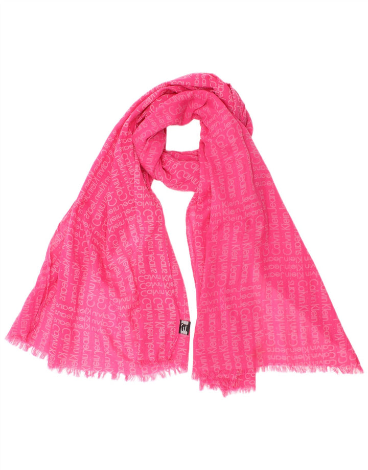 Cachecol feminino Calvin Klein Jeans com estampa retangular tamanho único rosa