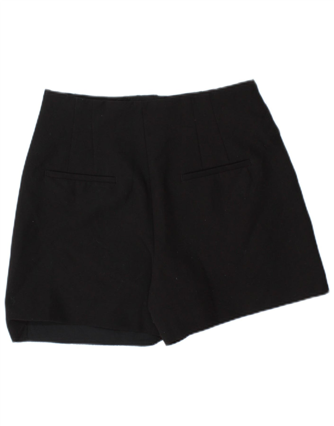Zara Shorts Chino Feminino Médio W28 Poliéster Preto