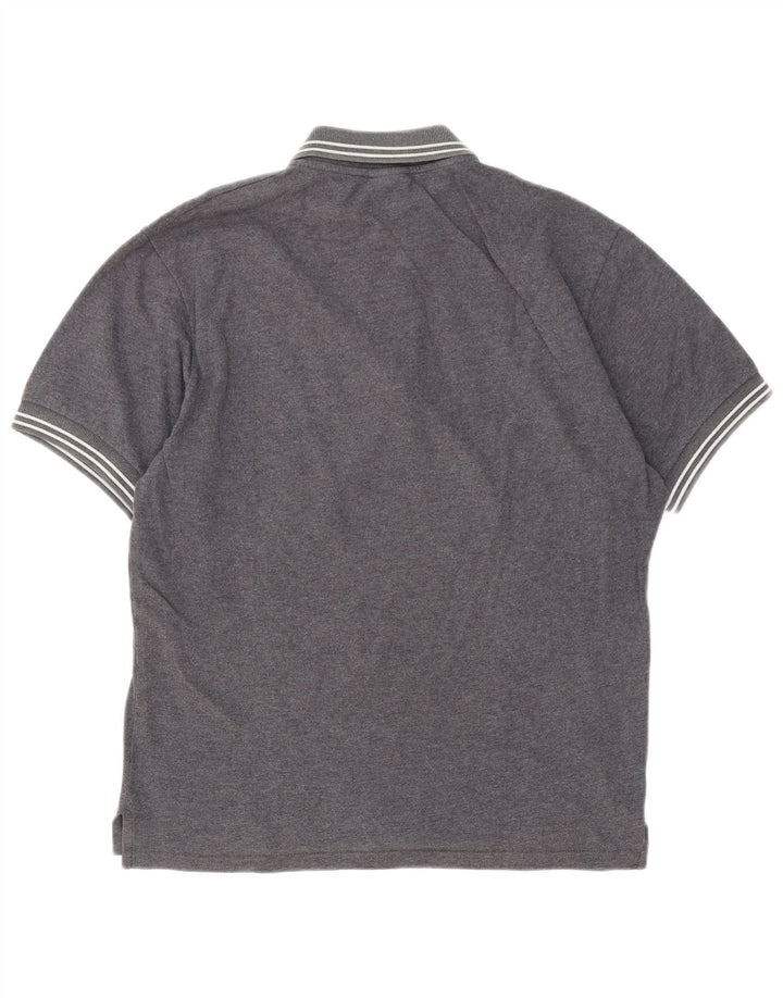 Camisa pólo gráfica masculina Franklin & Marshall cinza médio