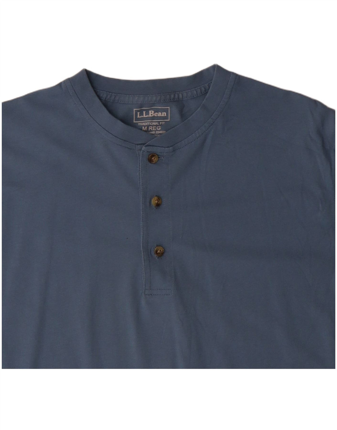 Camiseta masculina L.L.BEAN com ajuste tradicional de algodão azul médio