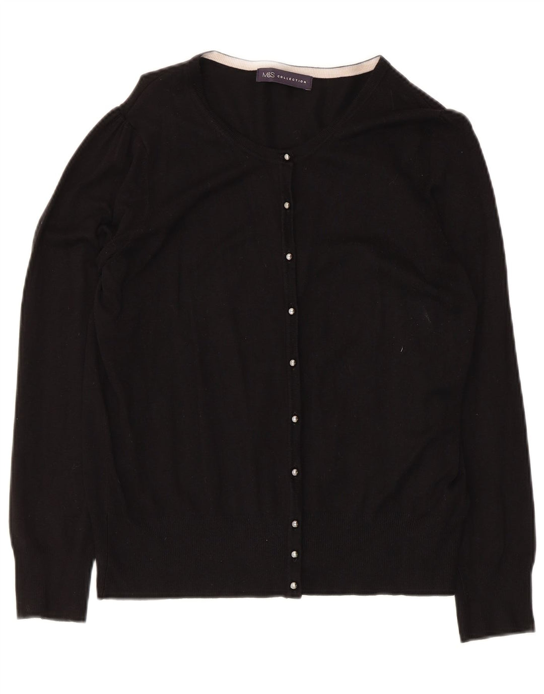 Suéter cardigã feminino Marks & Spencer UK 14 viscose preta média
