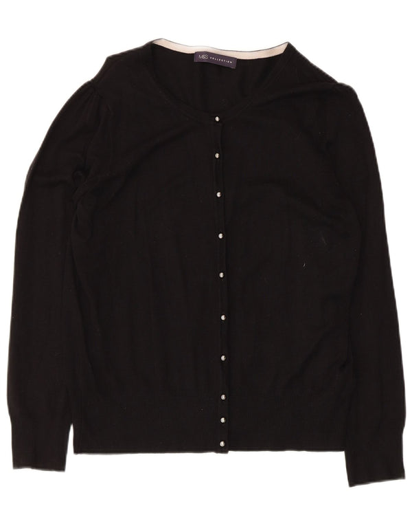 Suéter cardigã feminino Marks & Spencer UK 14 viscose preta média