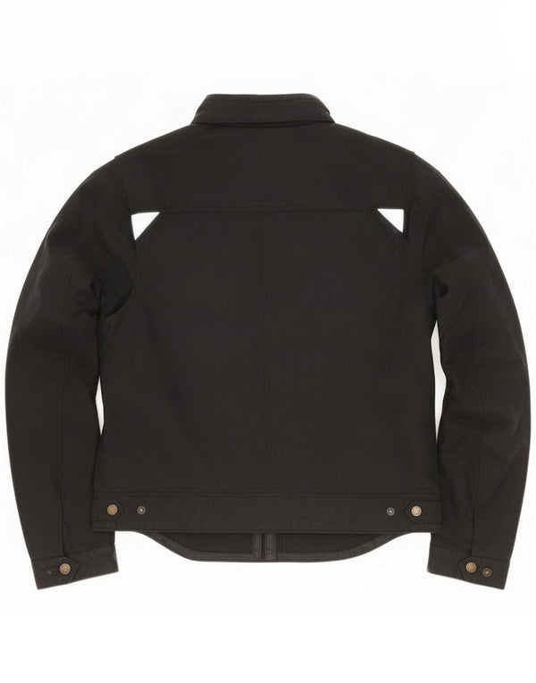 Merlin Mens Heritage Waxed Racer Jacket UK 38 Medium Navy Blue Colourblock