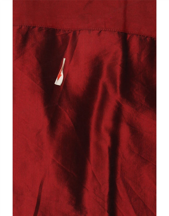 Blusa feminina de manga curta de fim de semana Max Mara IT 42 Médio Borgonha