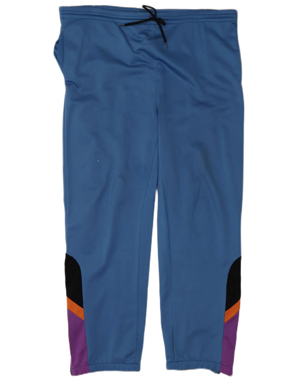 Calça de treino masculina Reebok grande azul colorblock poliéster