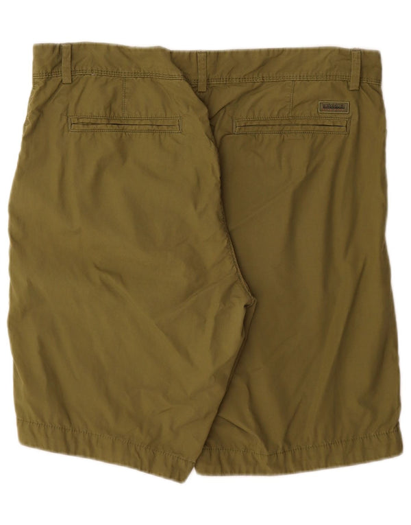 Napapijri Mens Chino Shorts W34 Grande Algodão Cáqui