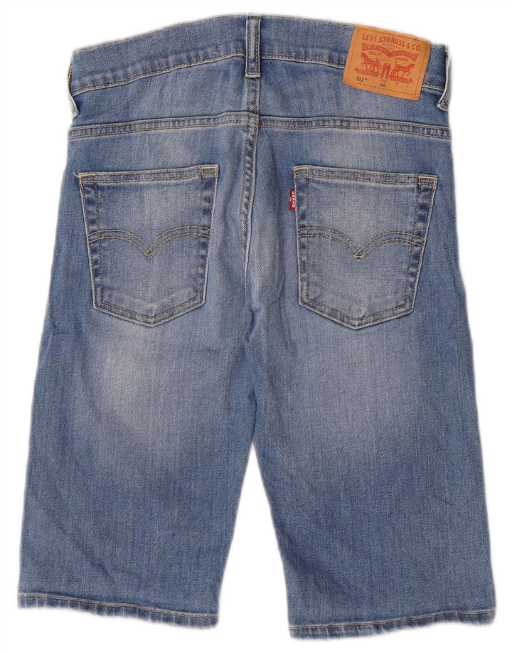 Shorts jeans Levi's Boys 511 Slim 13-14 anos W26 azul algodão