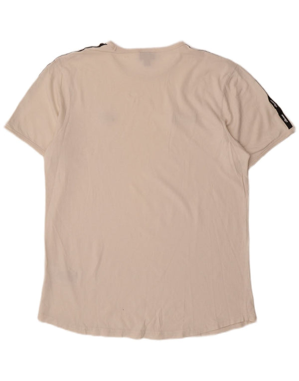 Camiseta masculina Ellesse com estampa gráfica XL Off White Cotton