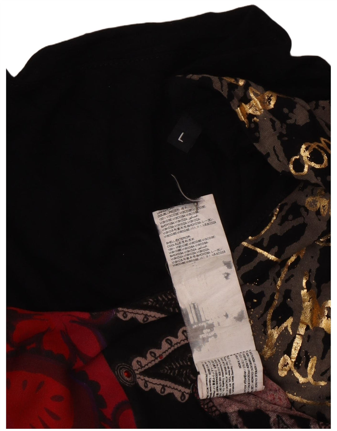 Designer Womens Abstract Pattern Maxi Dress Reino Unido 14 Grande Multicolorido