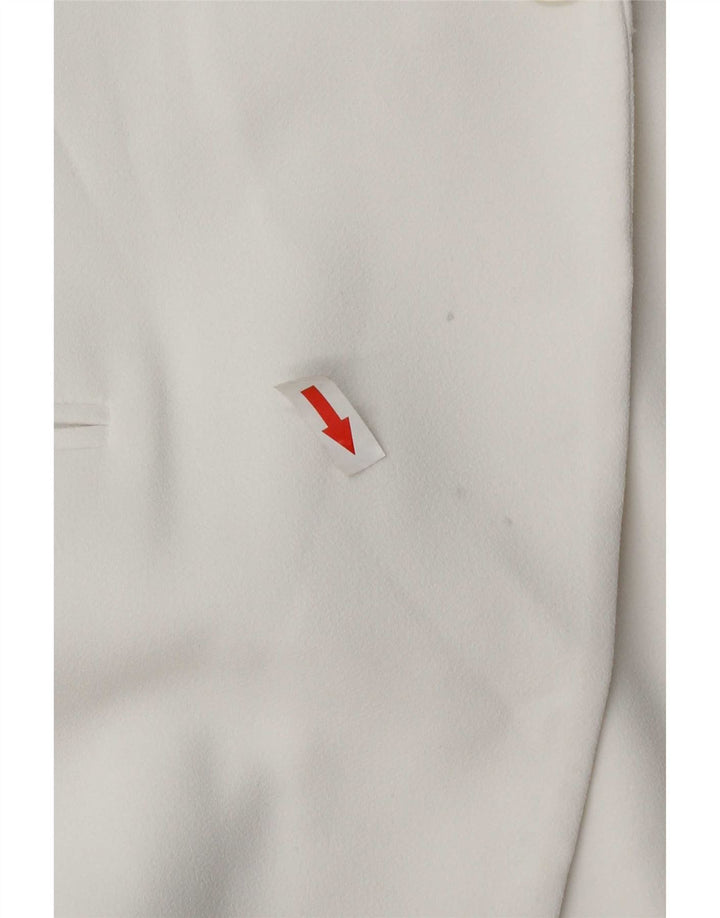 Zara Colete Regular Longline Feminino Reino Unido 6 XS Branco