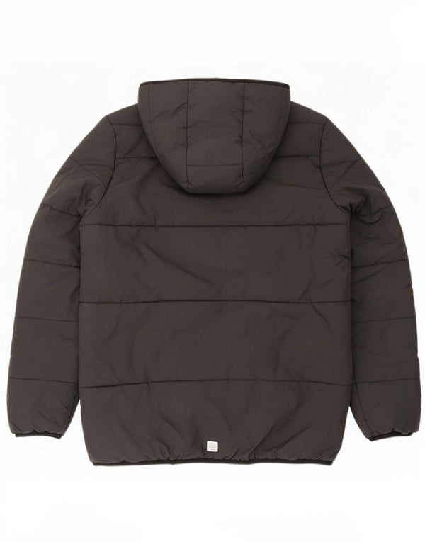Casaco acolchoado com capuz Adidas menino 15-16 anos preto poliéster