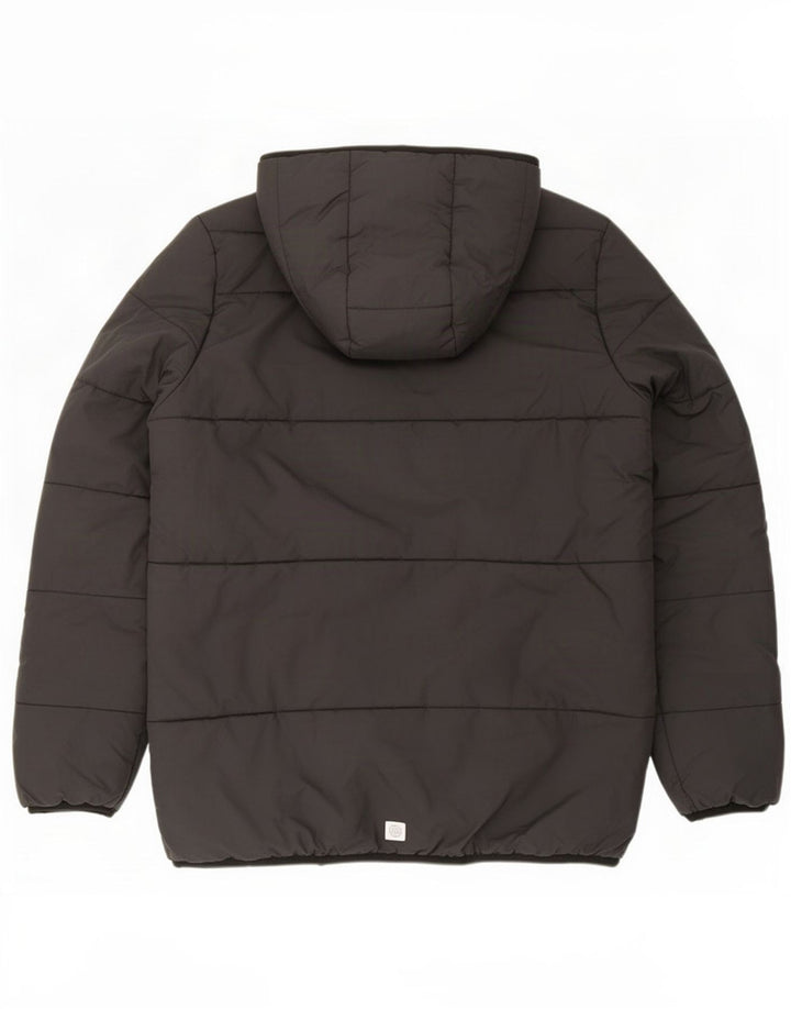 Casaco acolchoado com capuz Adidas menino 15-16 anos preto poliéster